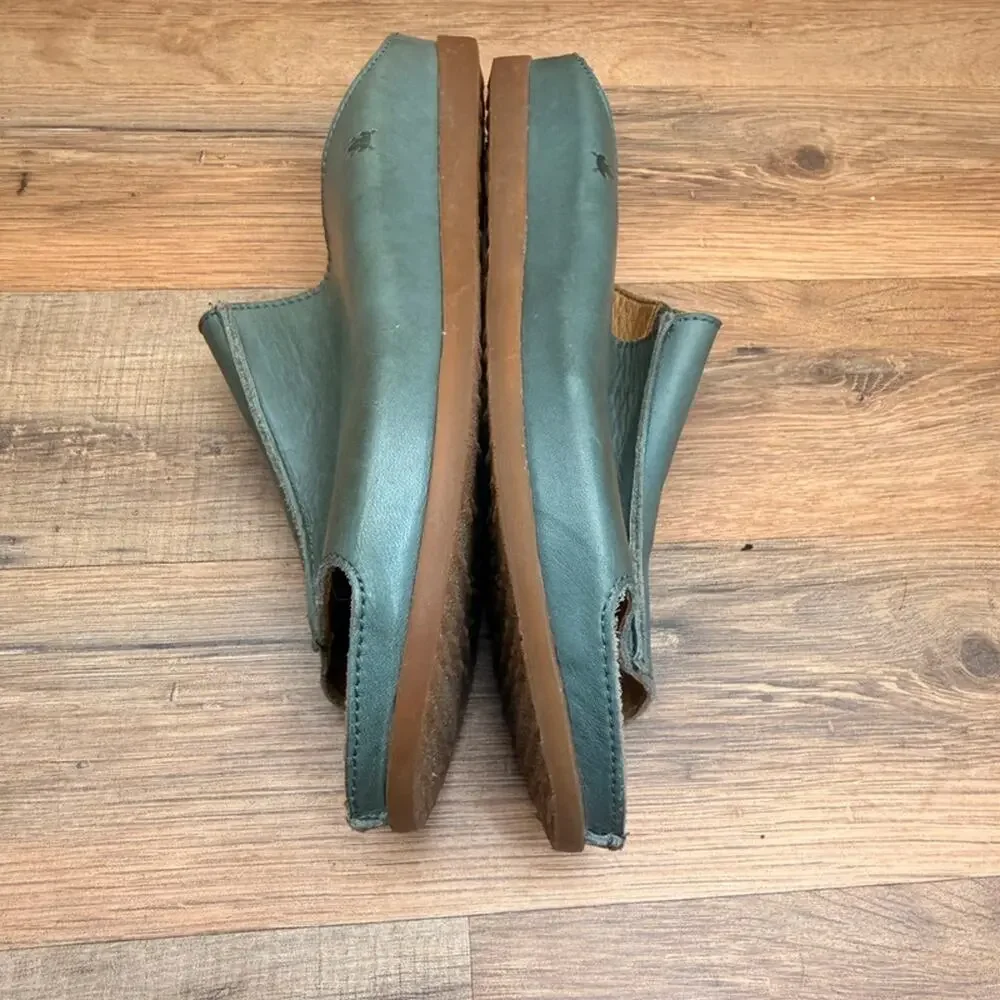 El Naturalista Slide Sandals Women's size 6 EU37 Green Leather